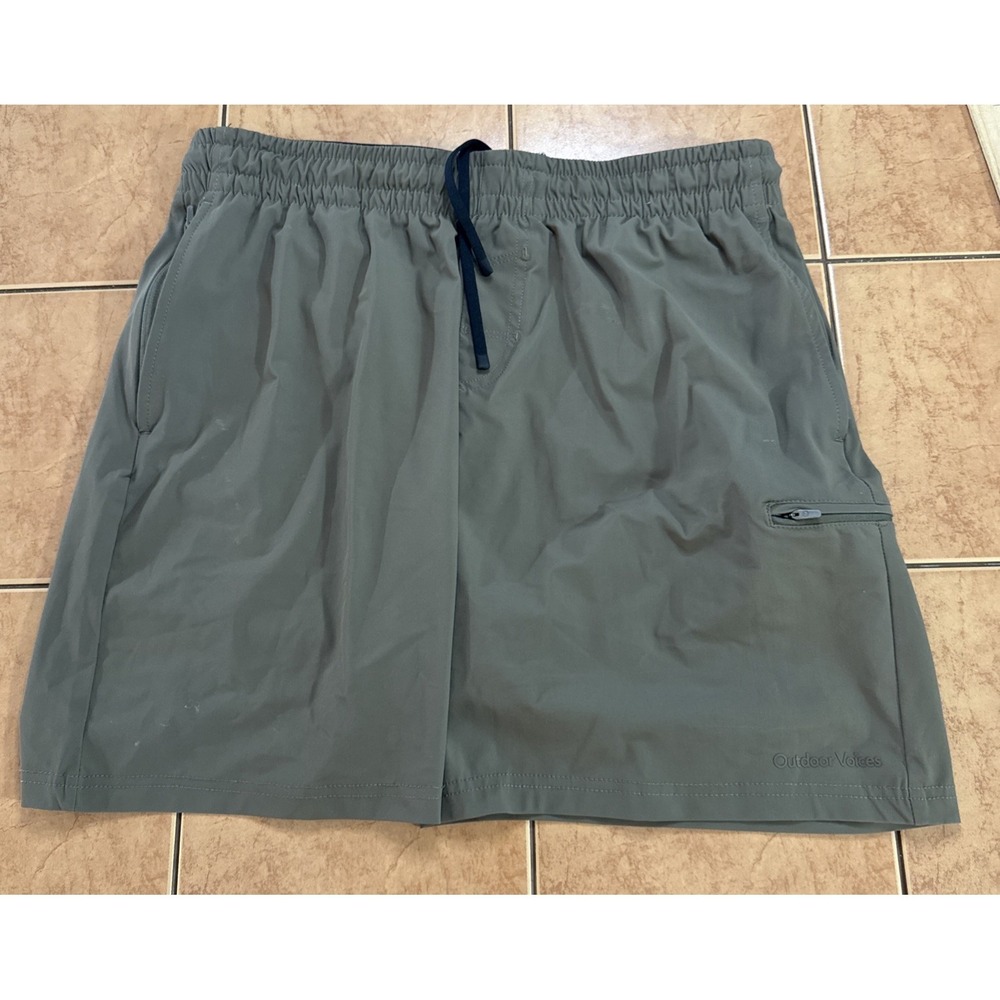 Outdoor Voices Shorts Mens Sz Medium 34 x 7 Olive Athletic Drawstring Pocket